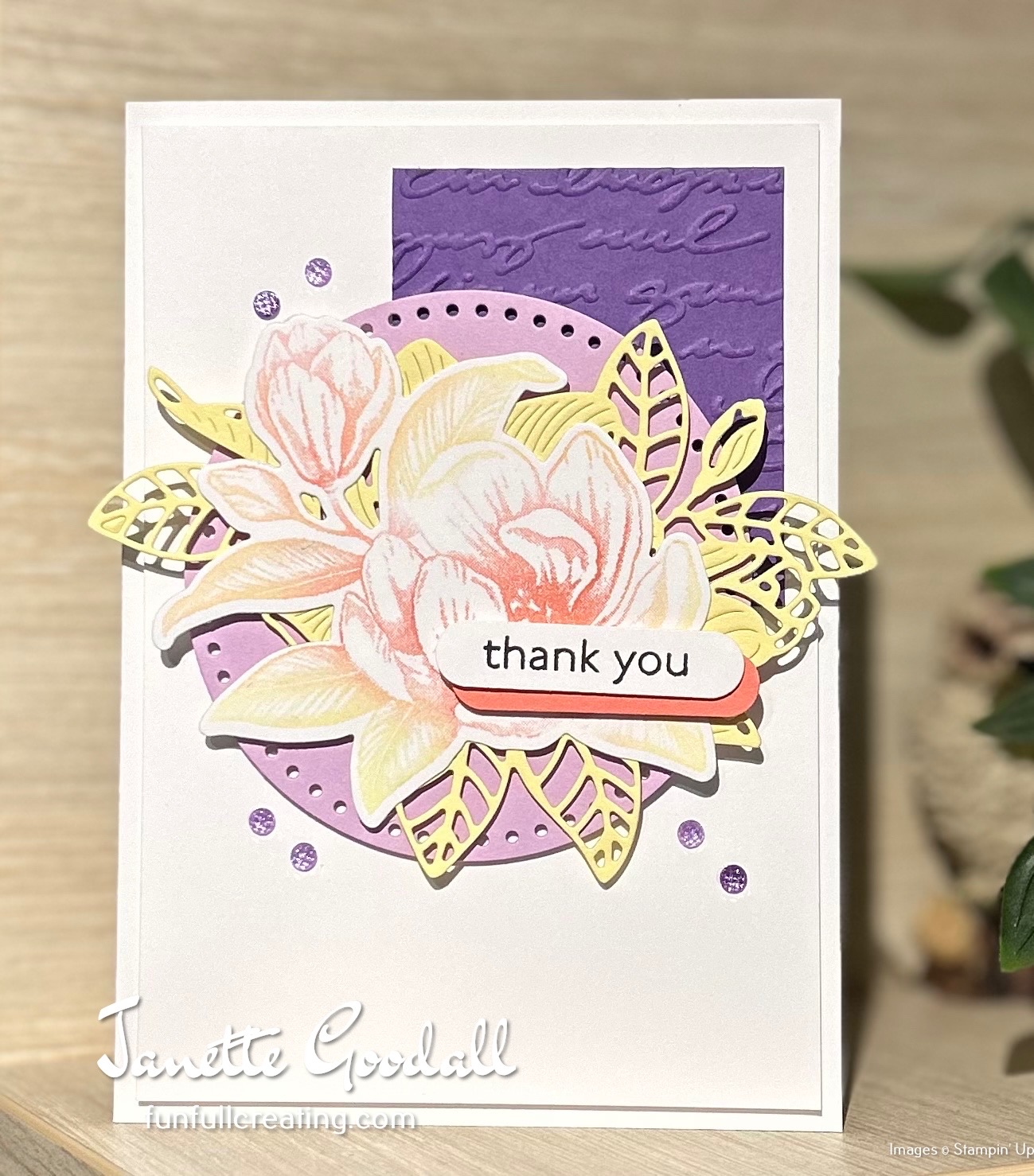 Thank you magnolia – Janette's Card Creations
